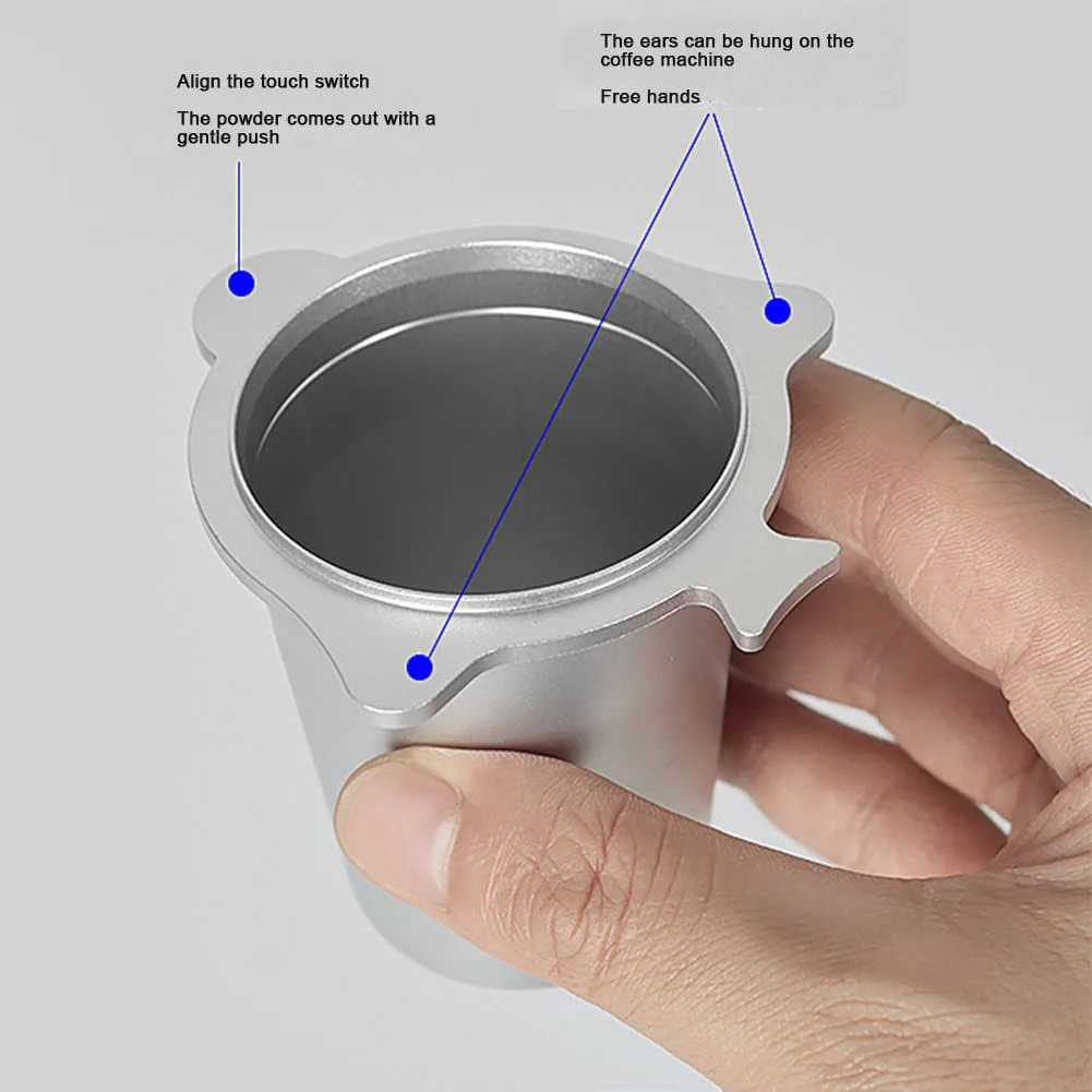 For Breville 870 Coffee Dosing Cup Non Rust Replacement 77x74x45mm Aluminum Alloy Anti Corrosion Double Ears Design