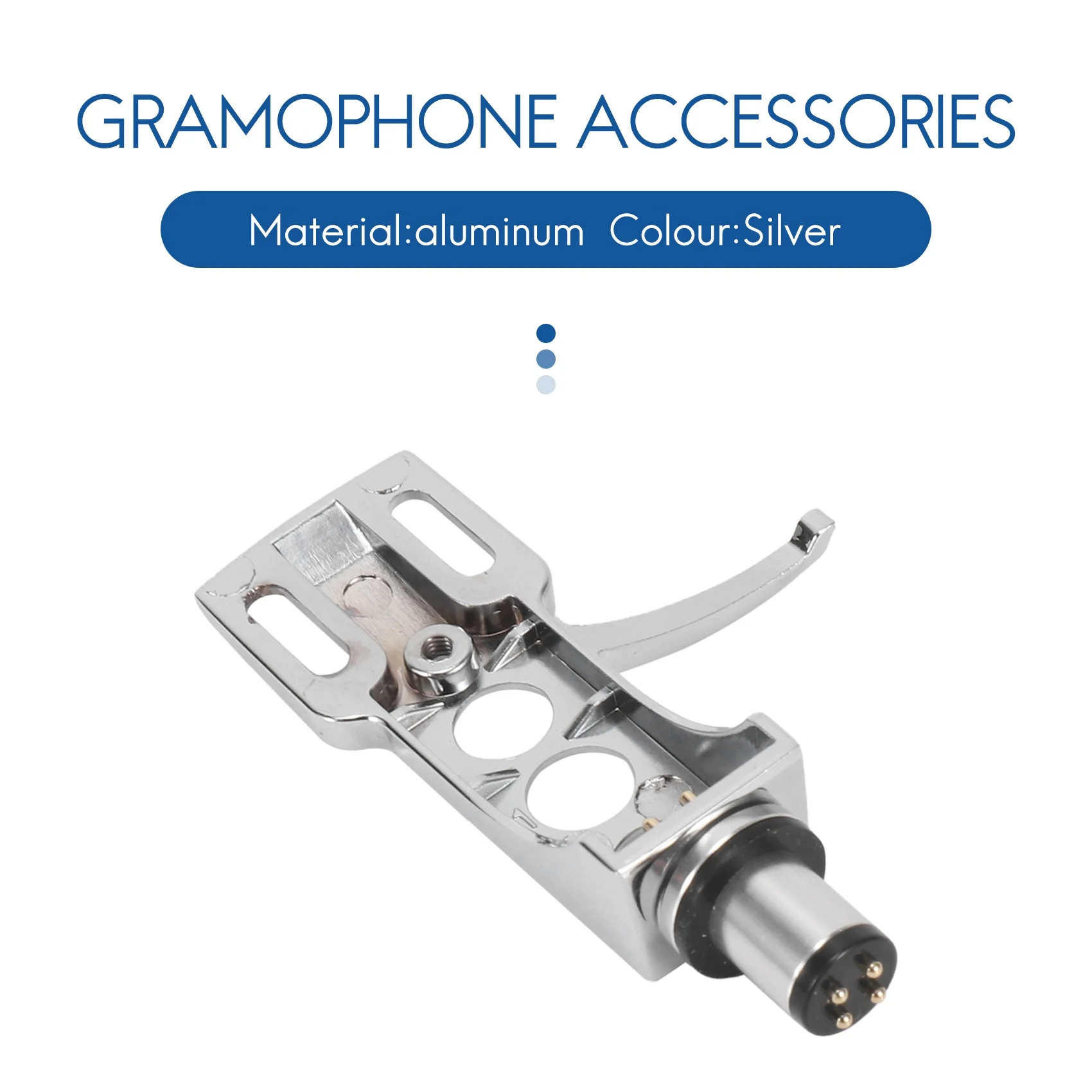 Universal LP Disc Plattenspieler Phono Plattenspieler Headshell 4-Pin Aluminiumlegierung mit OFC Ableitungsdrähten für Direct-Drive Plattenspieler