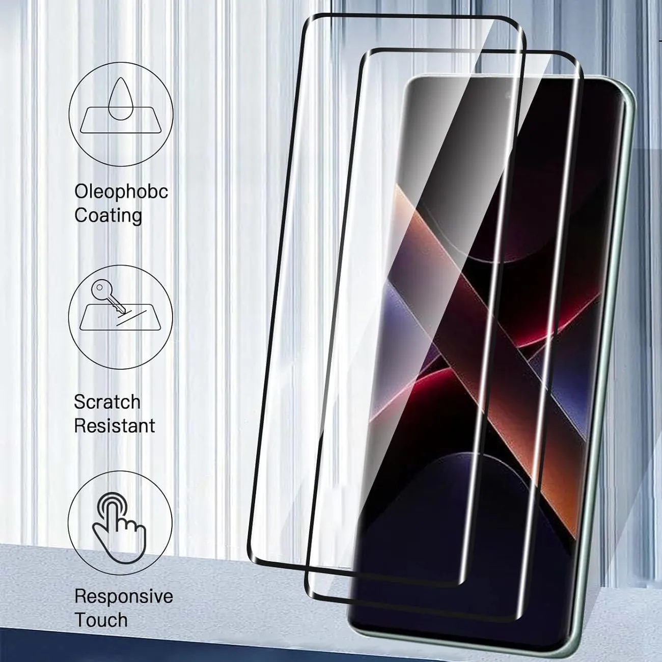 Pełna ochrona ekranu Folia ochronna na ekran dla Redmi Note 14pro Zakrzywione szkło hartowane — zdjęcie produktu 4