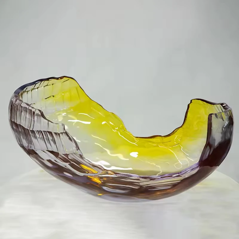 

*Outdoor Garden Modern Art Sculpture Ornament Transparent Resin Irregular Shape Luxurious Soft Holiday Home Decor