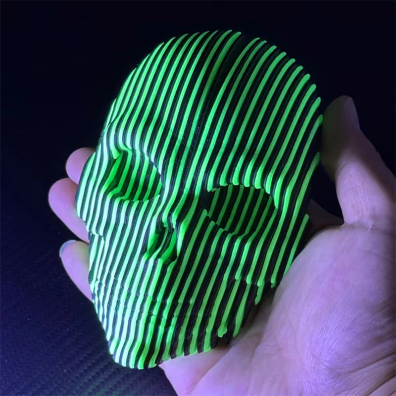 Cráneo cuántico luminoso impreso en 3d, regalos de calavera Fidget, adornos de escritorio divertidos para escritorio de oficina en casa, decoración de calavera cuántica única