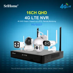 Sricam NVS007 16CH 4K Output 4G POE NVR CCTV IP Camera HDMI-Compatible H.265 Network Video Recorder Security Surveillance System