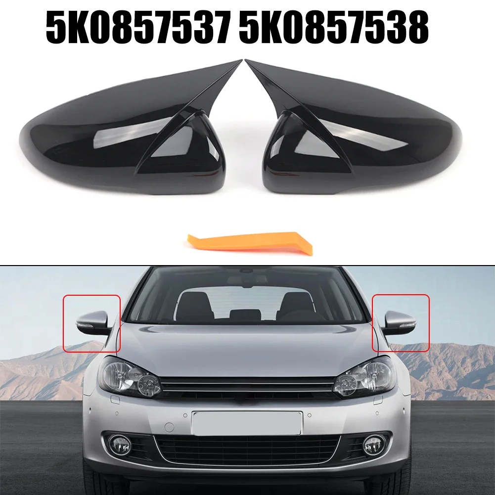 

Car Rearview Mirror Housing Gloss Black Side Wing Mirror Cover For TOURAN For Golf 6 2009-2013 Automotive Accessories