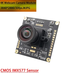 IMX577 Sensor 12MP 4K Mini Webcam Camera High Resolution Distortionless USB2.0 OTG UVC Plug and Play For Lightburn Camera