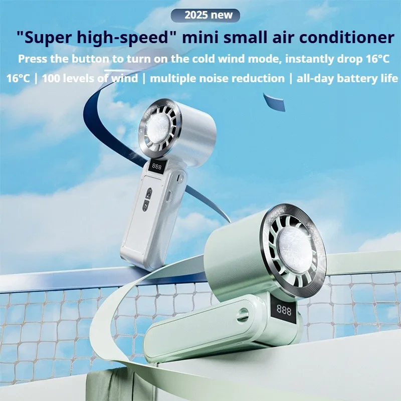 3600mAh pliable haute vitesse sac de glace ventilateur semi-conducteur réfrigération pliant cou ventilateurs été extérieur Usb Portable Mini