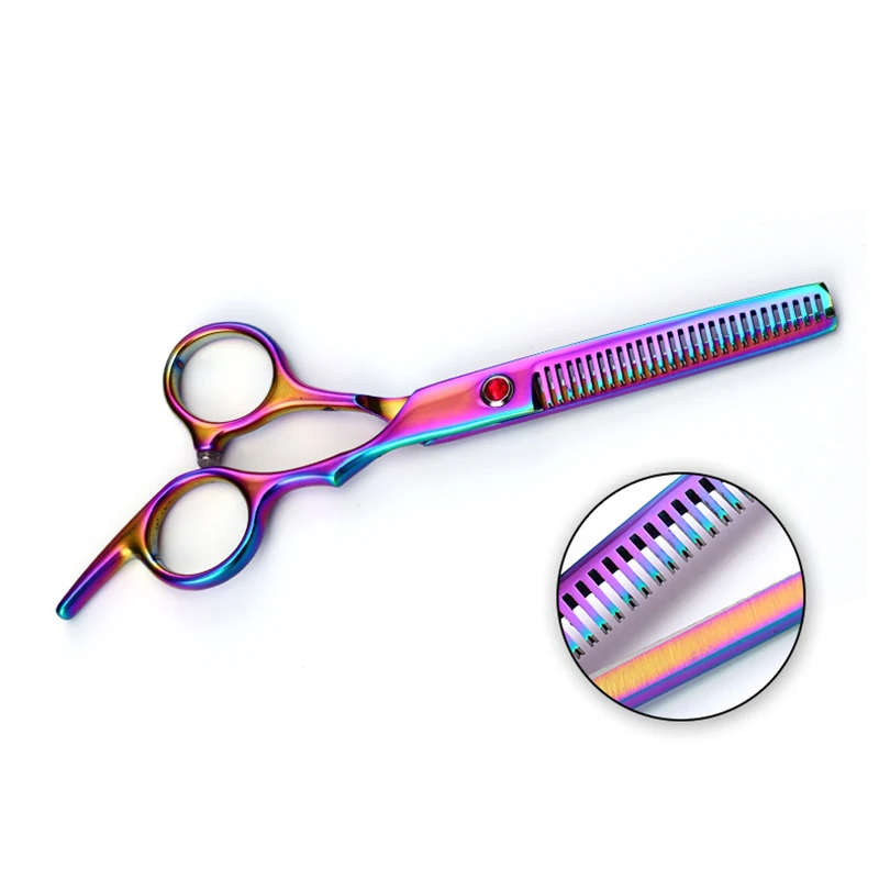 1PC Colorful dog thinning shears 6.0 inch professional dog grooming scissors pet Flat thinning shears