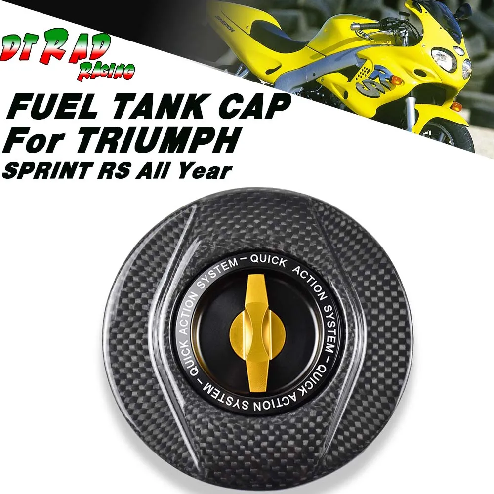 For TRIUMPH SPRINT RS All Year Carbon Fiber Keyless Quick Action Fuel Filler Cover Motorcycle Fast Oil Plug Gasoline Tank Cap