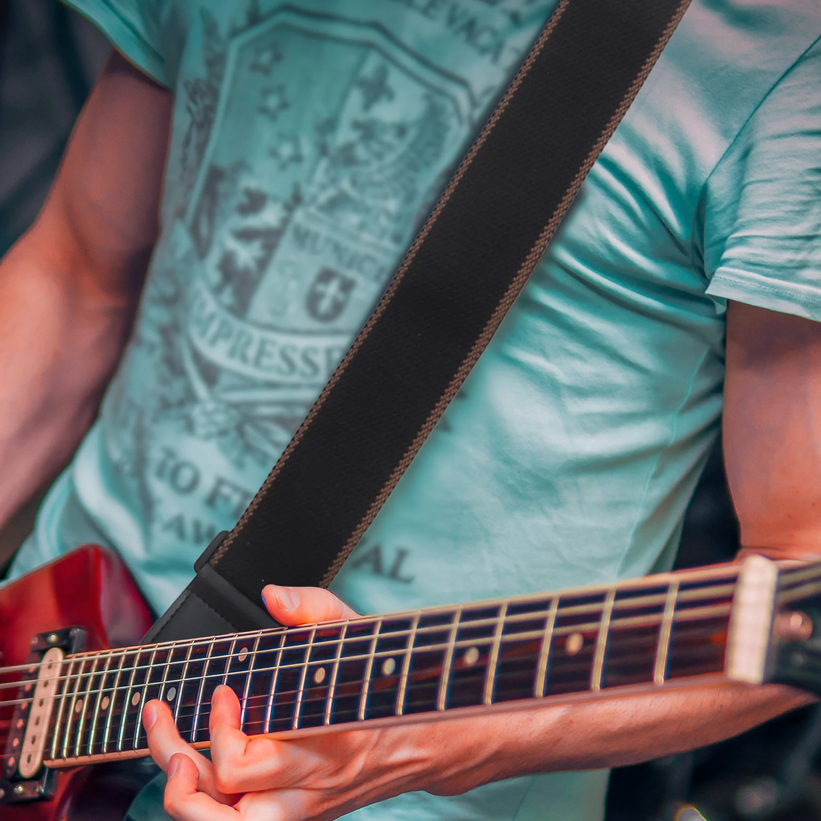 مجموعة واحدة من أدوات حزام الجيتار قابلة للتعديل وناعمة وخفيفة الوزن ومتينة على الطراز البوهيمي العرقي وحزام أدوات إبداعي للكهرباء الصوتية #2