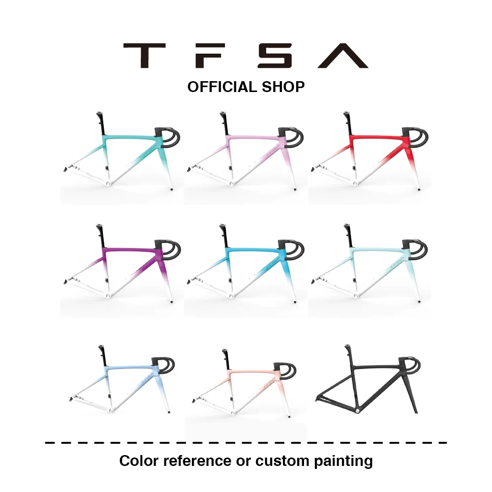TFSA carbon fiber road bike frame disc brake 27.2mm seatpost with