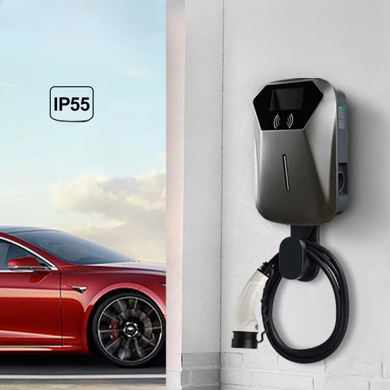 Wallbox Ev Car Charging Pile With Type 1 or Type 2 Plug Floor-mounted Charging Stations