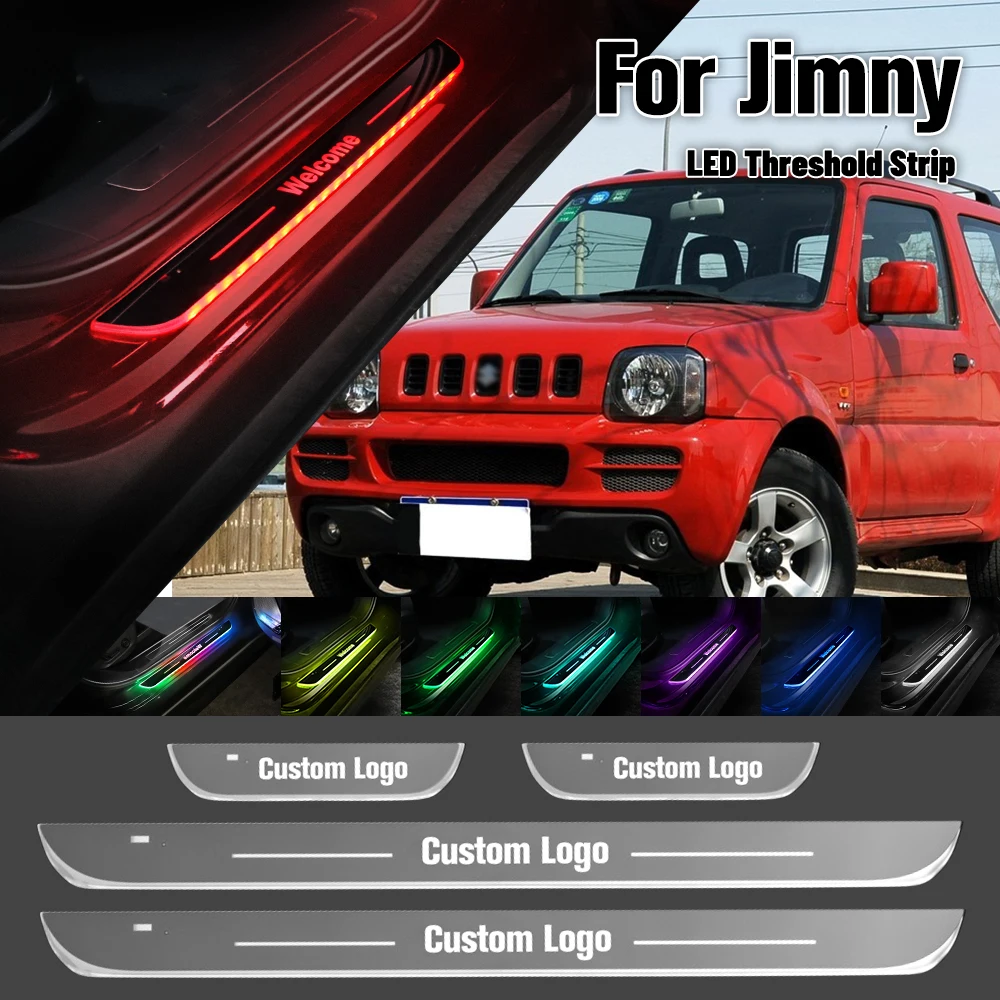 

For Suzuki Jimny JB23 43 33 53 74 64 Sierra Car Door Sill Light Customized Logo LED Welcome Threshold Pedal Lamp Accessories