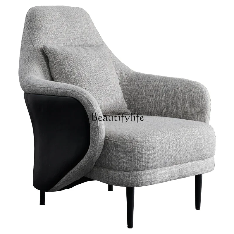 

ld25Italian light luxury single sofa Nordic leather chair Modern simple small apartment living room leisure chair