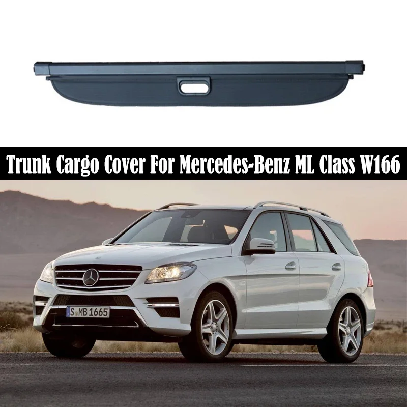 

Багажник автомобиля, грузовой Чехол для Mercedes-Benz W166 ML350 ML400 ML250 2013-2015, защитный щит, задняя багажная занавеска, разделение конфиденциальности