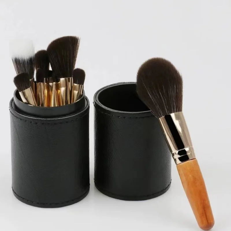 High-End Makeup Brushes Storage Bucket Travel Carrying Beauty Work Pu Material Waterproof And Dustproof Stand Storage Box