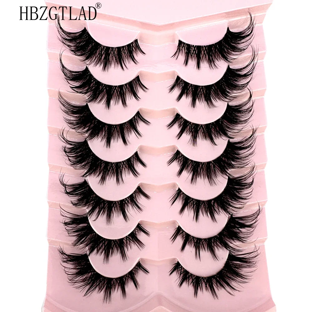 AMSDCN Mink Lashes Wispy Cat Eye Lashes Full 6D Volume False Eyelashes that Look Like Extensions Thick Soft D-Curly Fake Lashes