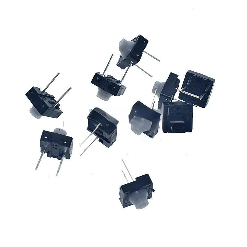 50/100 قطعة 8x8 سيليكون اللمس التبديل ، 8x8x5 مللي متر مفتاح الضغط الصامت 2-Pin/4-Pin من خلال ثقب ، سيليكون موصل 2P