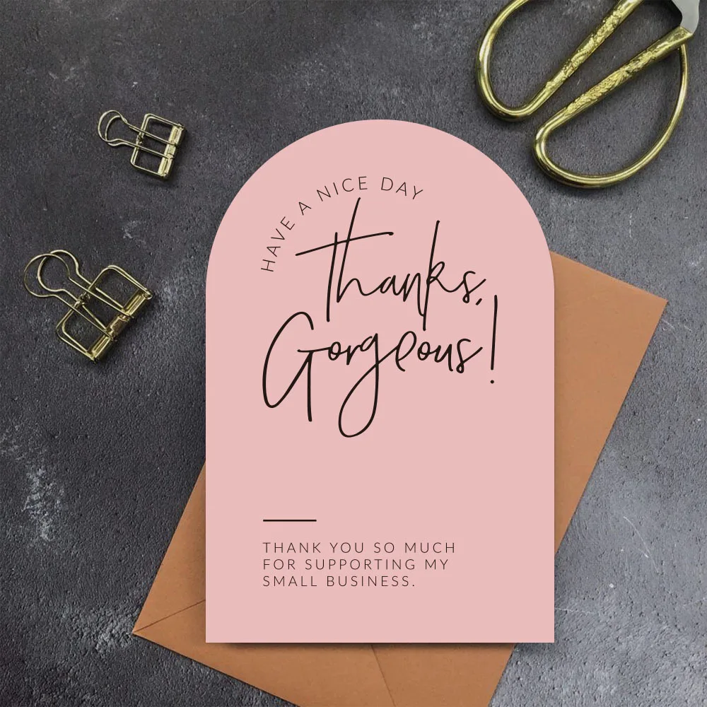 30Pcs/Pack Irregular Shaped Thank You Cards Small Business Commodity Packaging Gift Card