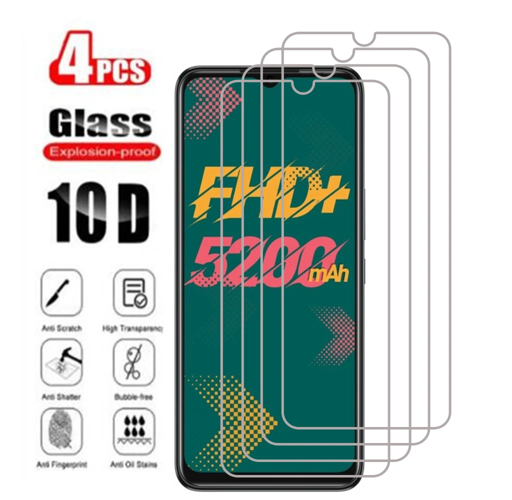 4pcs Tempered Glass for Infinix Hot 11 Helio G70 Screen Protector Toughened Protective Glass for Infinix Hot 11 Helio G37 Film