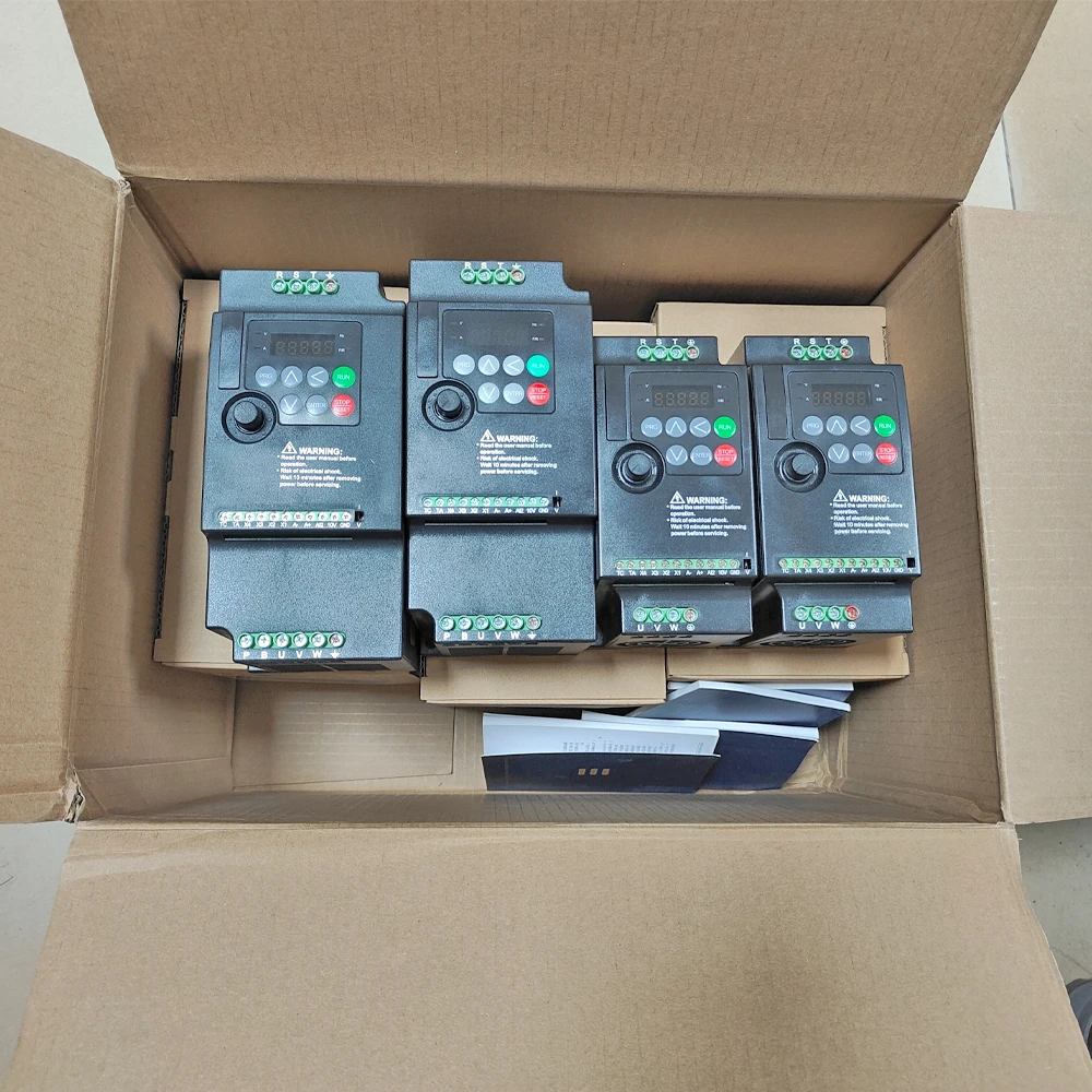 VFD HE200 Inverter 1.5KW/2.2KW/3.7KW/5.5KW Frequency Inverter Converter Variable Drive 3P Output Speed Controller For Motor CNC