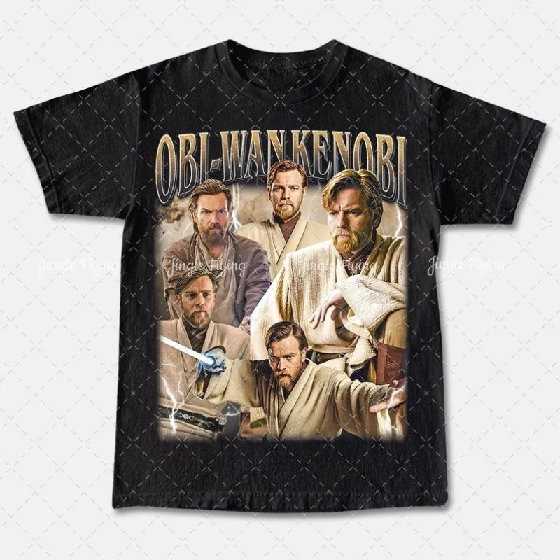 تي شيرت محدود من Obi-Wan Ewan Mcgregor للجنسين تي شيرت Retro Tv Show Merch Graphic Tee Pop Culture #1