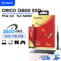 ORICO NVMe SSD Up to 3800MB/s PCIe Gen3x4 2280 Internal Solid State Drive with SLC Cache and 3D NAND for Laptops and PC Desktops