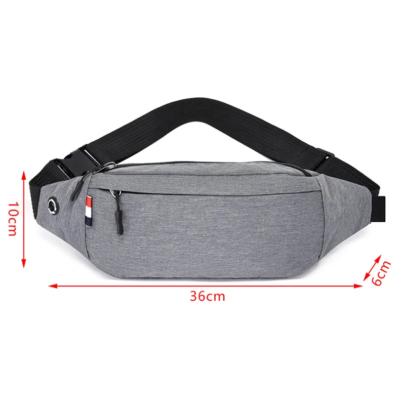 Riñonera de viaje para hombre, bolsa de cintura masculina, informal, funcional, gris, grande, para teléfono y Dinero