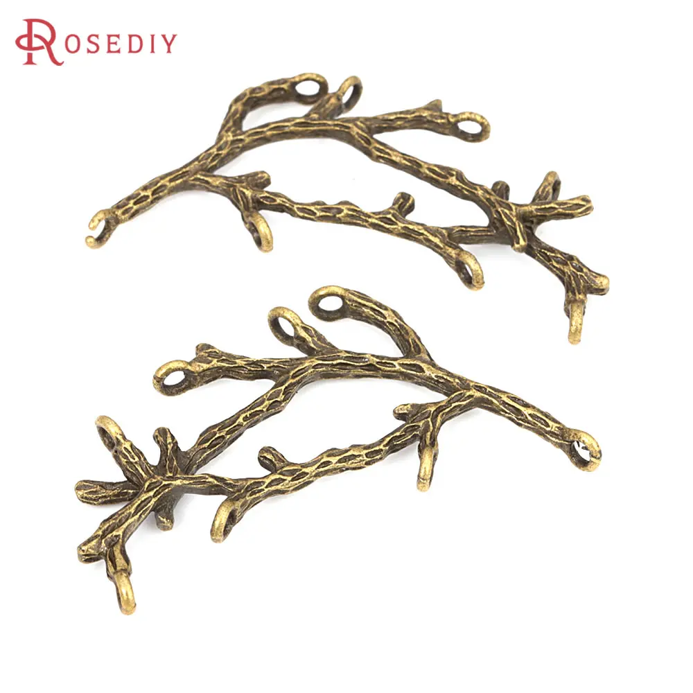 10PCS Gold Color Zinc Alloy Tree Branch Connector Charms High Quality Diy Jewelry Making Necklace Earrings Accessories for Women