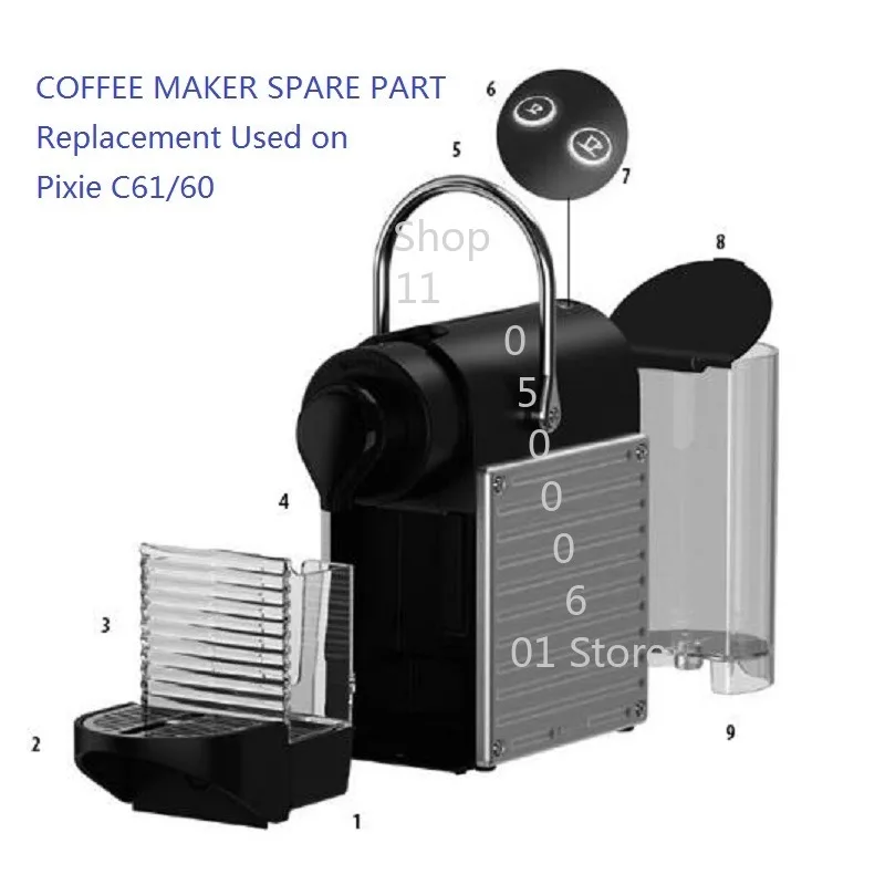 Применитесь к деталям кофемашины Nespresso Pixie C60/661