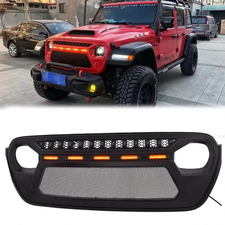 Gobison 2018 2019 2020 2021 2022 JL JT accessories 4x4 offroad Front bumper car Grille For JEEP WRANGLER