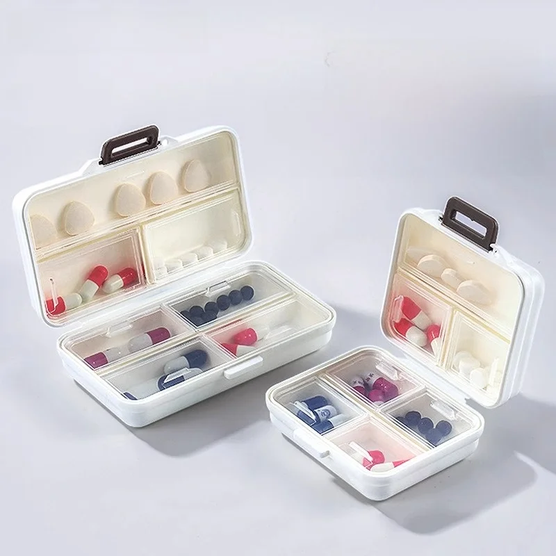 

Портативный контейнер для лекарств: удобный, водонепроницаемый, герметичный органайзер для таблеток, еженедельный дозатор, компактный размер