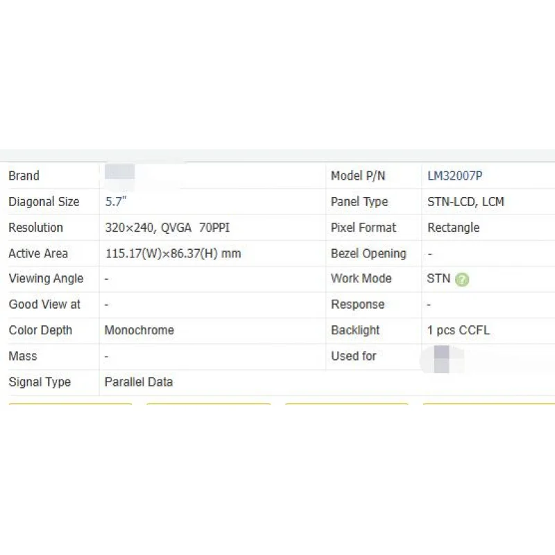 LM32007P Nova tela LCD original de 5,7 polegadas