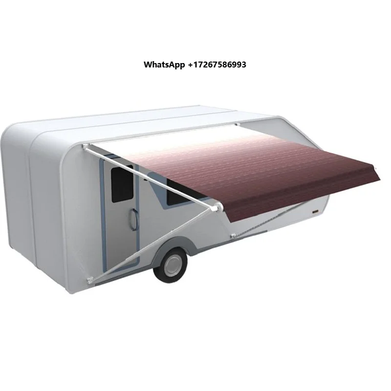 

ZEXI 100% PVC Rv Awning Electric UV Protection Waterproof Electric with Manual Backup for RV Camper Motorhome Rv Camper Awning