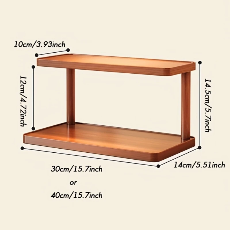 2 Tier Wooden Storage Rack 6