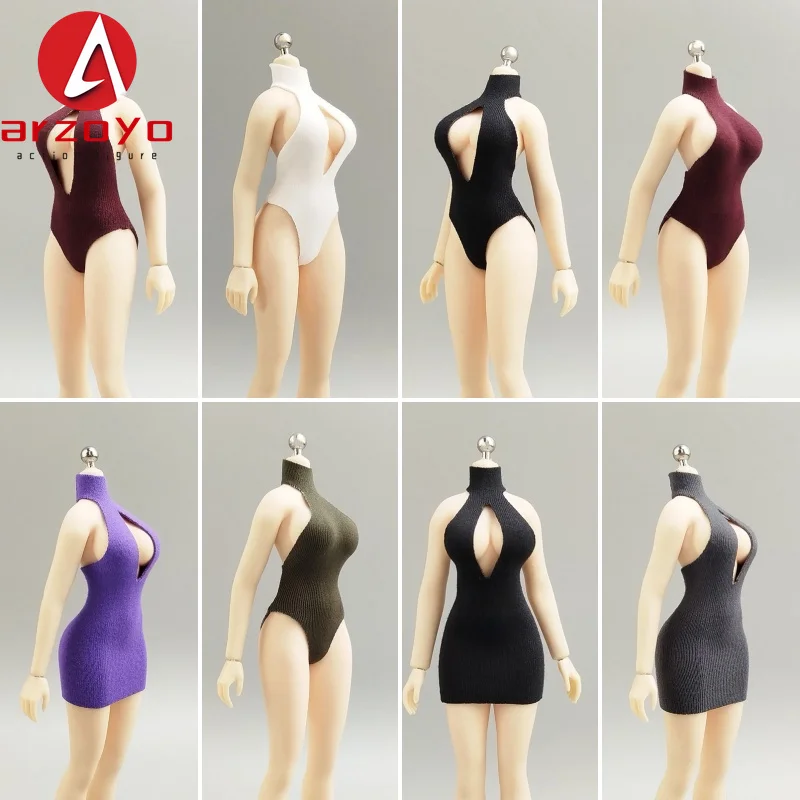 

Масштаб 1/12, женский цельный купальник с открытой грудью, юбка с открытой спиной и высоким воротом, подходит для 6 дюймов, BJD, женщина-солдат, экшн-фигурка, тело куклы