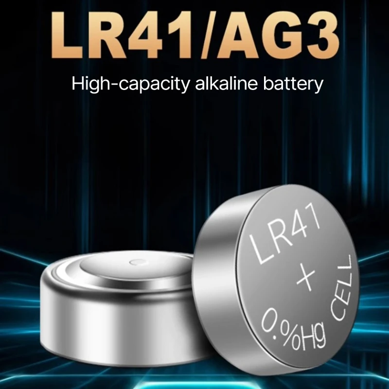 Pack of LR41/AG3 Button Batteries Button Coin Cell Environmentally Friendly and LeakProof for Small Electronics QXNF