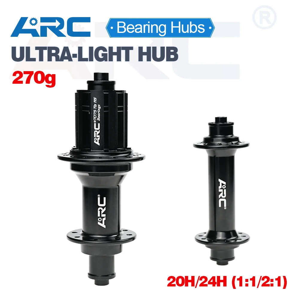 

ARC Ultralight Road Hub 270g Front 100mm 20 Holes Rear 130mm 24 Holes Road Bike Hub With Quick Release HG 8 9 10 11 Speed