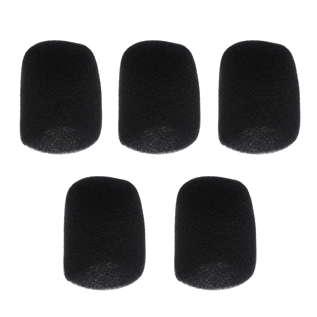 Funda de esponja para micrófono, filtro de parabrisas para micrófono inalámbrico, 4,6 cm/5,5 cm, 5 piezas