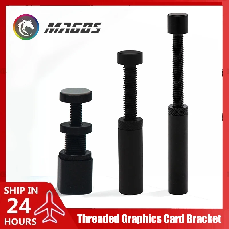 

Aluminum GPU Bracket Jack,ITX PC Case Graphics Card Support Holder Anti-bending Magnetic