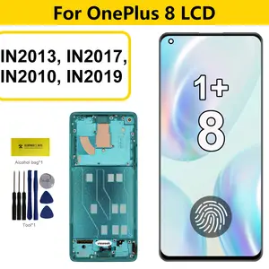 Bilashmart 6.55 AMOLED Display OnePlus 8 LCD Touch Screen Digitizer Assembly Replacement Parts IN2013 IN2017 IN2010 IN2019 1+8 LCD