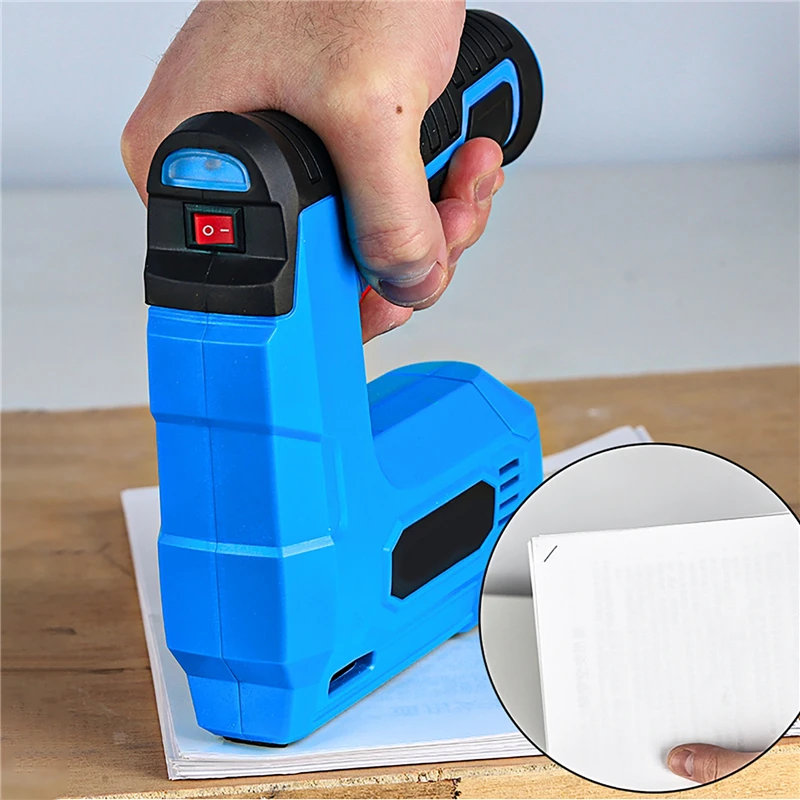 Electric Staple Gun Construction Stapler Nail Tacker USB Charging Wireless Electric Straight Nail Gun for Woodworking Power Tool