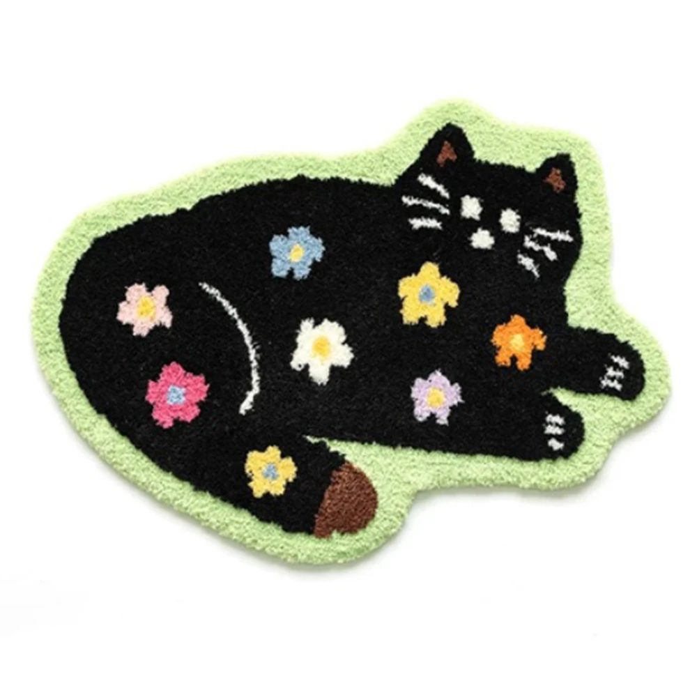 

Latch Hook Kits for Adults DIY Cat Rug Making Kits with Preprinted Canvas Pattern Handmade Crochet carpet for Home decoration