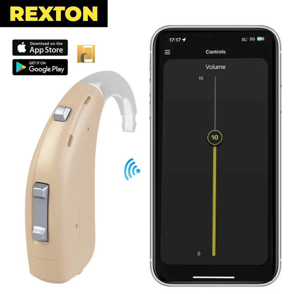 Rexton Hearing Aid 120dB Origina For Severe Deaf 8 Channels Rexton Programmable Hearing Aid for Deafness High Quality Ear Care