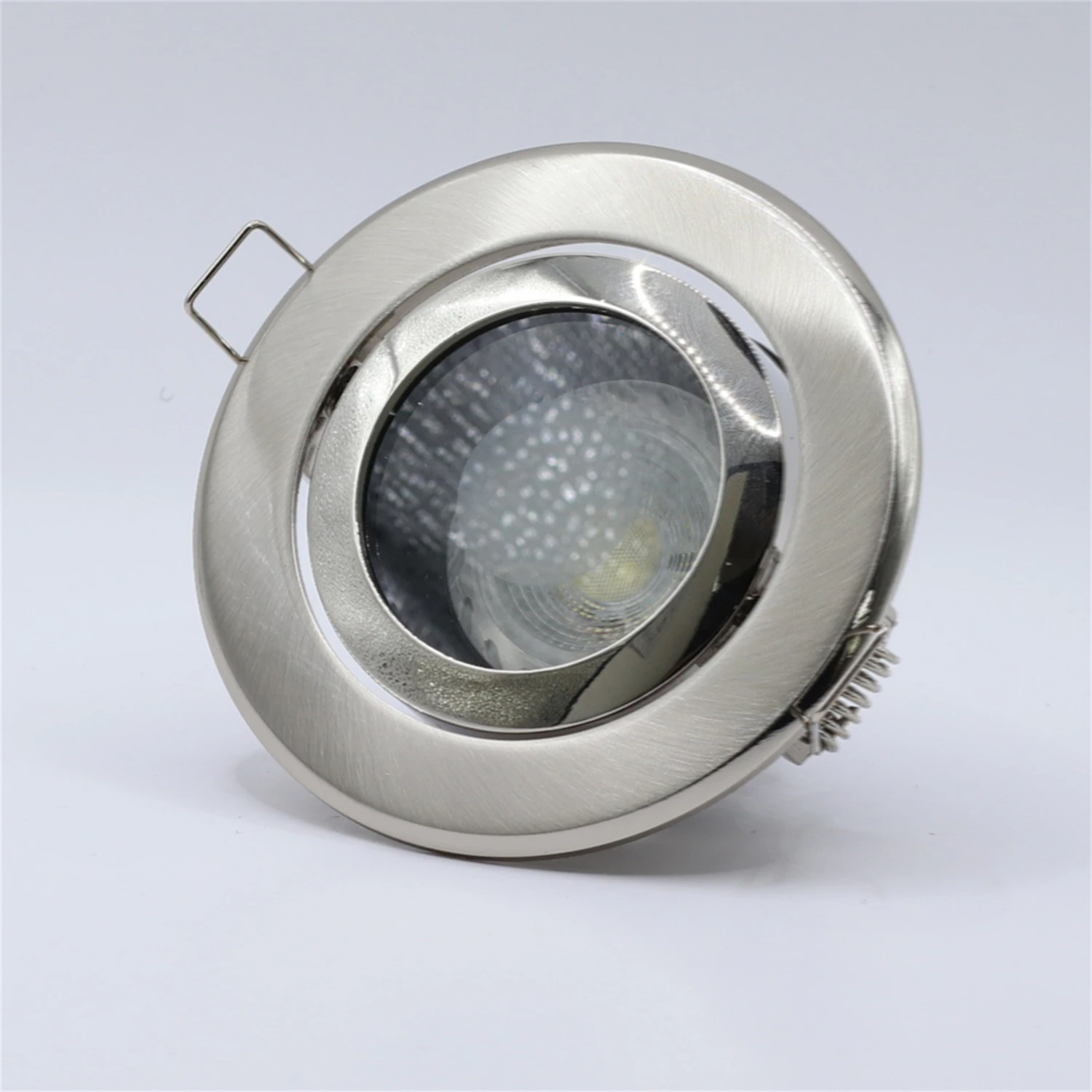 HIGH QUALITY LED Surface Spotlight Fitting GU10 Holder 1 Head Surface Downlight Frame Satin Nickel Lighting Fixture