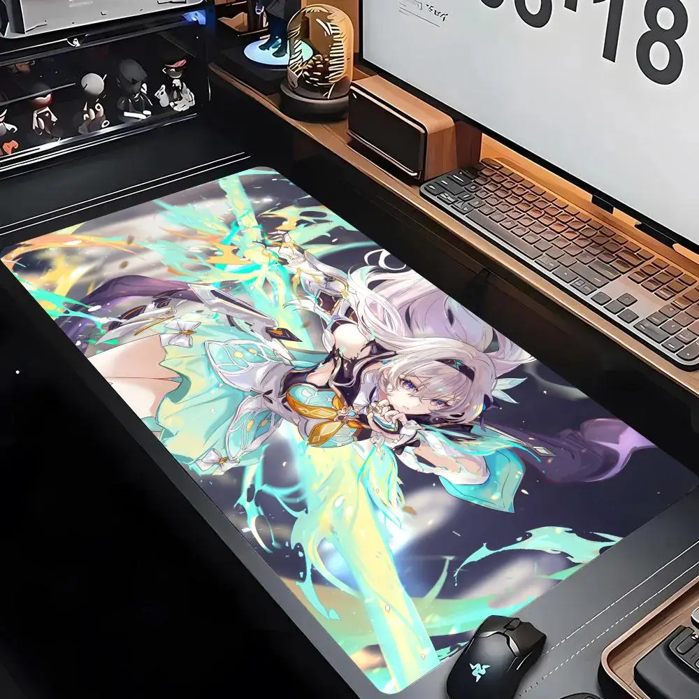 

Firefly Mouse Pad Honkai Star Rail Large XXL Mousepad Computer Keyboard Padding Anime Gaming Accessories Desk Mat