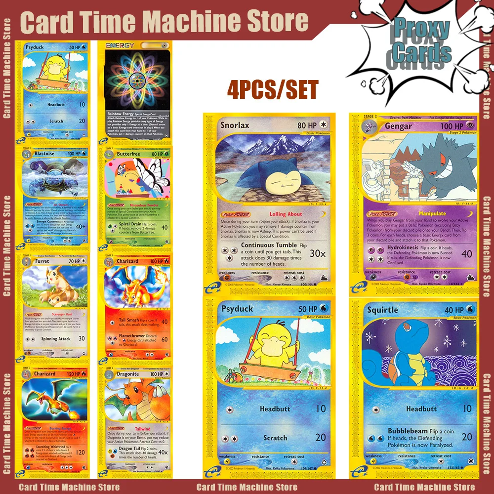 

Коллекционные карты Pokemon: набор из четырех карт Arcanine, Espeon, Houndoom, Scizor, Slowbro, Suicune, Tyranitar, Umbreon для PTCG и настольных игр