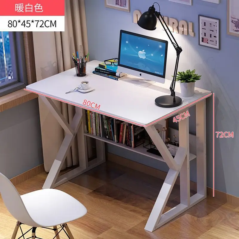 Bookshelf integrated table home computer desktop bedroom student study table chair set simple