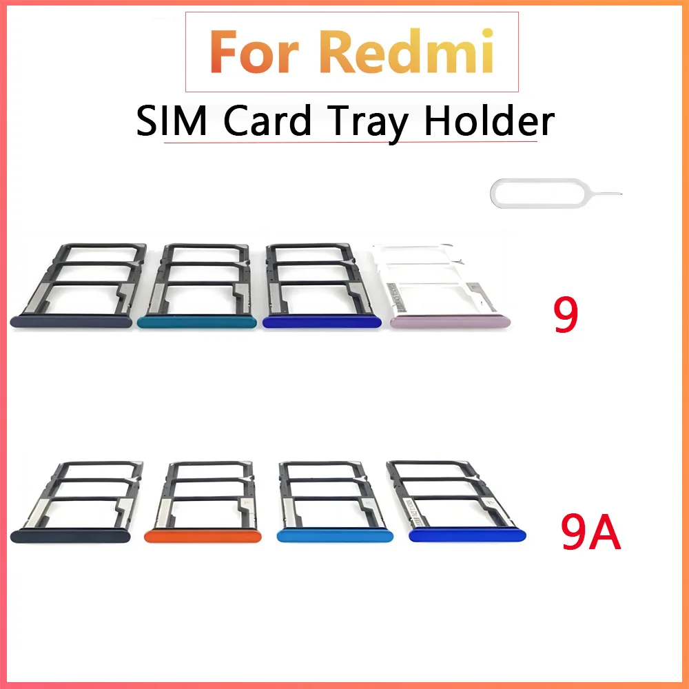 

Новый OEM протестированный сменный лоток для SIM-карты, держатель слота для выдвижного ящика, сменная часть + штифт для Xiaomi Redmi 9A 9