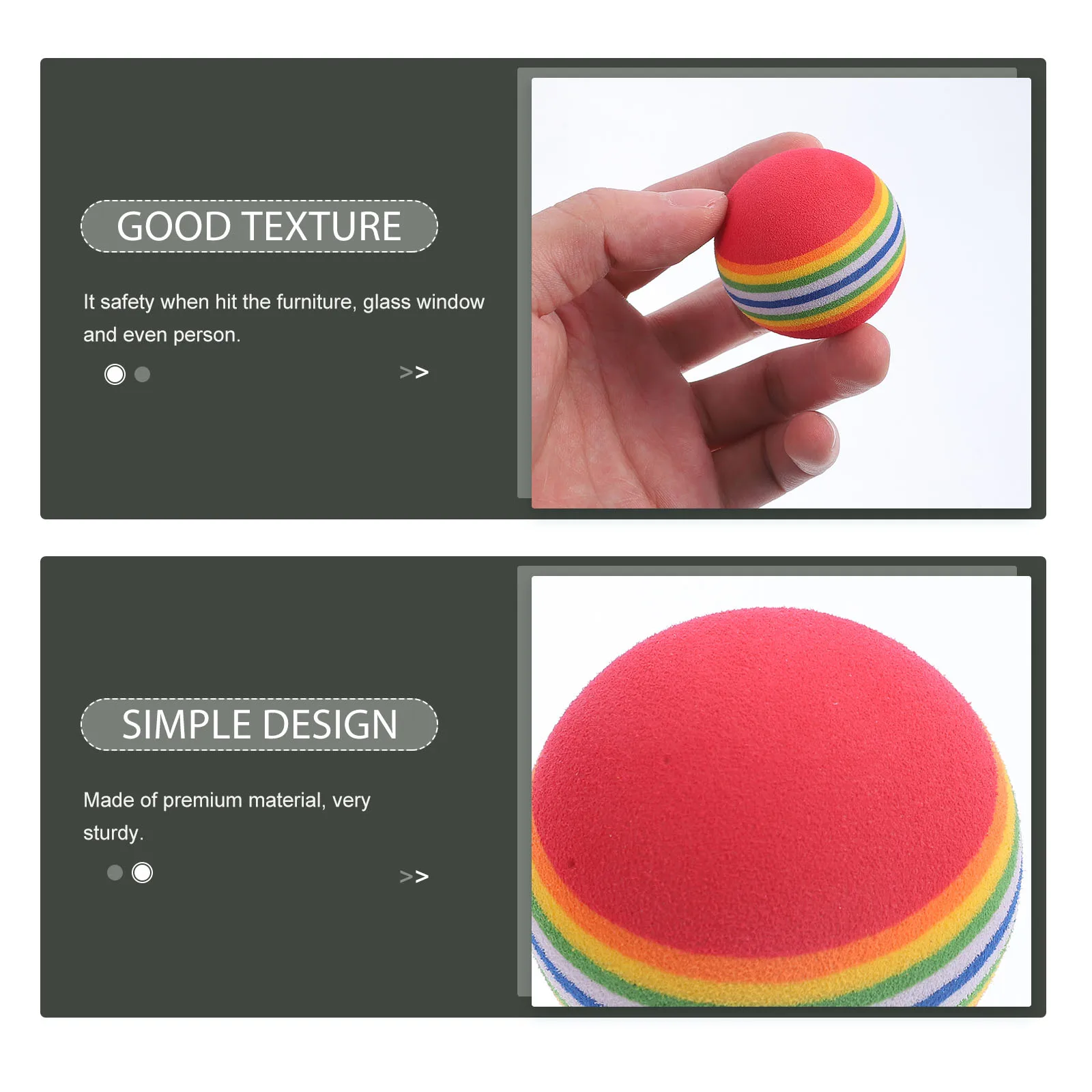 20 قطعة من كرات تدريب الجولف الناعمة المصنوعة من مادة إيفا بألوان قوس قزح وخفيفة الوزن ومتينة للتدريب على النار #3