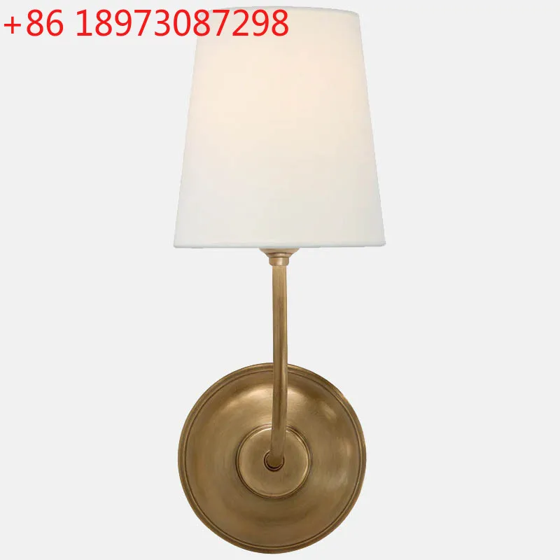 

Полностью медный американский ретро-вилла, настенный светильник для ванной комнаты, гостиная, спальня, прикроватный настенный светильник