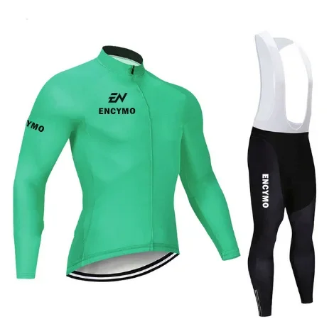 2021  Pro Team Long Sleeve Cycling Jersey Set Bib Pants Ropa Ciclismo Bicycle Clothing MTB Bike Jersey Uniform Men Clothes